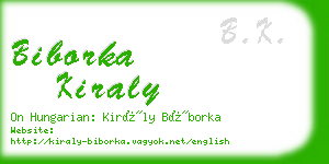 biborka kiraly business card